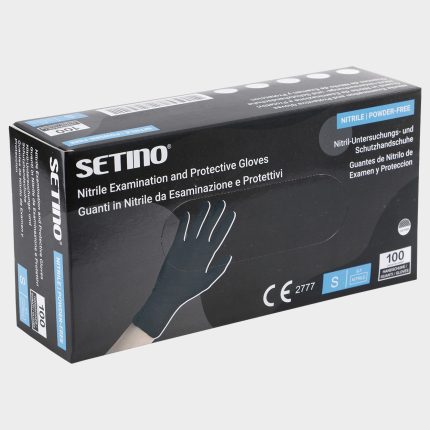 Еднократни ръкавици от нитрил SETINO NITRILE BLACK STRONG - M