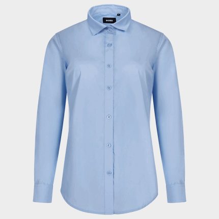 Дамска риза с дълъг ръкав VELILLA LIGHT BLUE - M / светло син