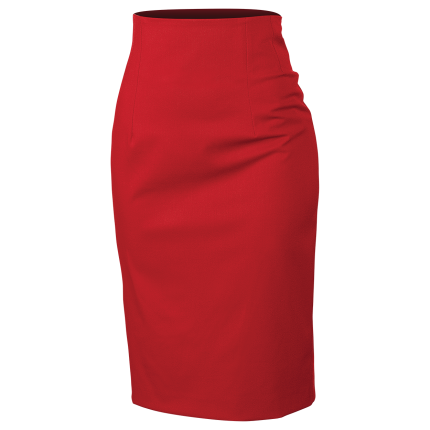 Дамска пола с висока талия TEA RED - 40 / червен
