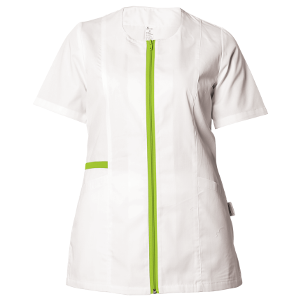 Дамска медицинска туника ZAIRA WHITE/LIGHT GREEN - 3XL / бял