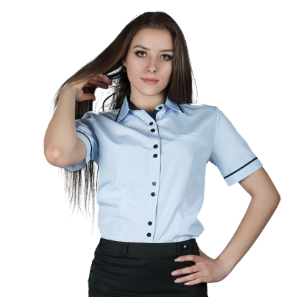 Дамска риза ALEXIA - 48 / светло син