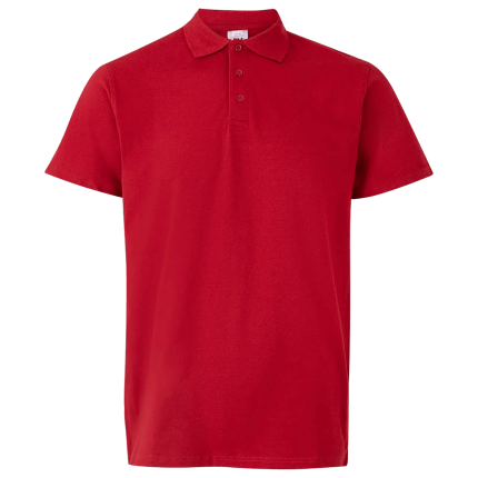 Тениска с яка VELILLA RED - S / червен