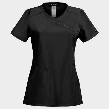 Дамска медицинска туника CHEROKEE WRAP BLACK CKE2625A - S / черен