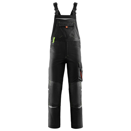 Работен полугащеризон PRISMA BLACK - 46 / черен