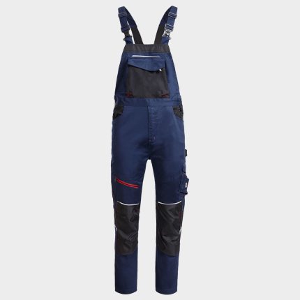 Работен полугащеризон REVOLT 4STRETCH NAVY/BLACK/RED - 48 / тъмно син