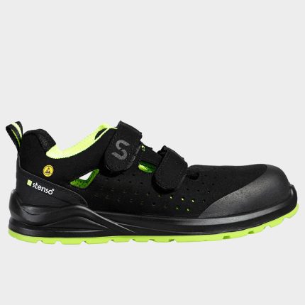 Работни сандали JETT S1PS ESD BLACK/GREEN - 37 / черен